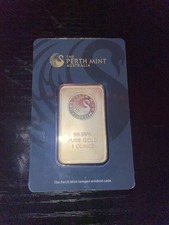 1oz Gold Bar - Perth Mint .9999 Fine Gold (In Assay) 2850.00 per troy oz