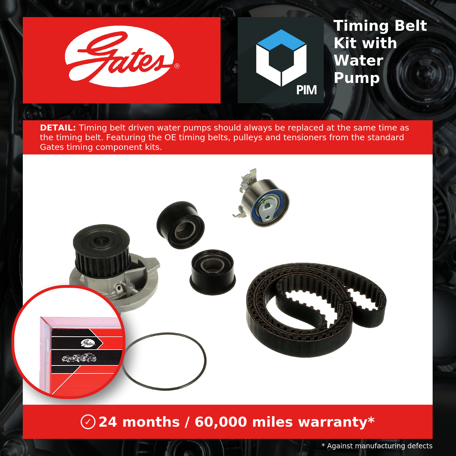 GATES KP25461XS Water Pump & Timing Belt Set for CHEVROLET,DAEWOO,OPEL,VAUXHALL - Image 6
