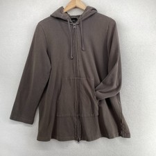 EILEEN FISHER Jacket L Heavy Brushed Jersey O...