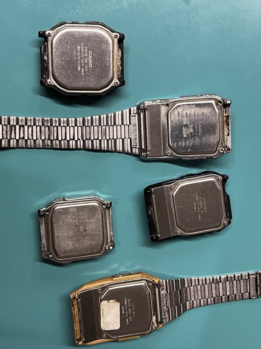 Lot of 5 Vintage CASIO Data Bank Watches – DBX-112 / DB-150