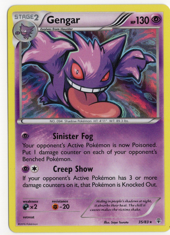 Gengar 35/83 Rare Holo Generations Pokemon Card