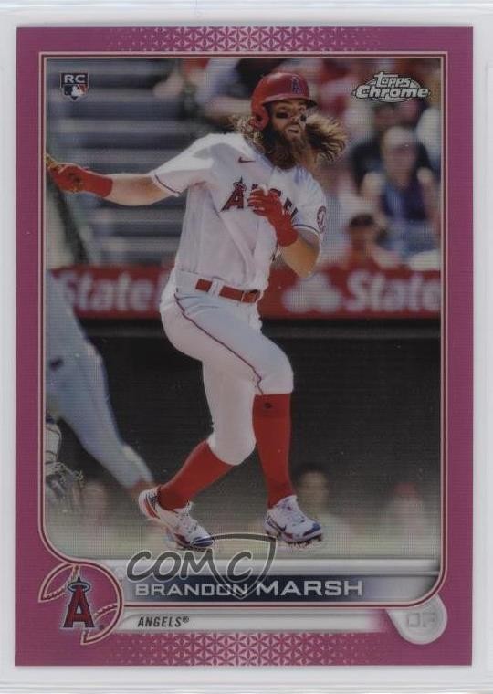 2022 Topps Chrome Pink Refractor Brandon Marsh #133 09x3