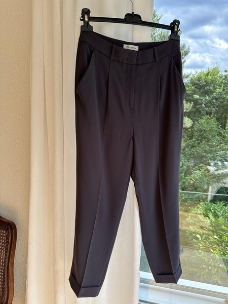 Women Peserico Trousers Purple Polyester 38 / M /