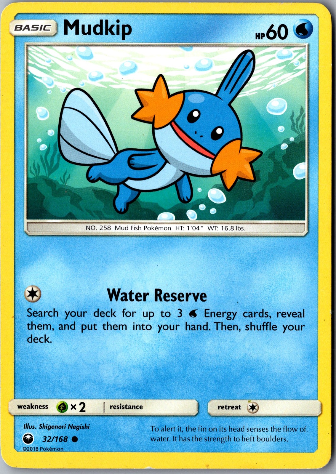 Mudkip 32/168 Common Celestial Storm Lightly Played Pokemon Card Starter