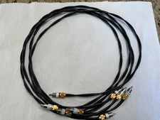 Solid Silver Core -  Audio Line Interconnects - 4 cables (1M each)