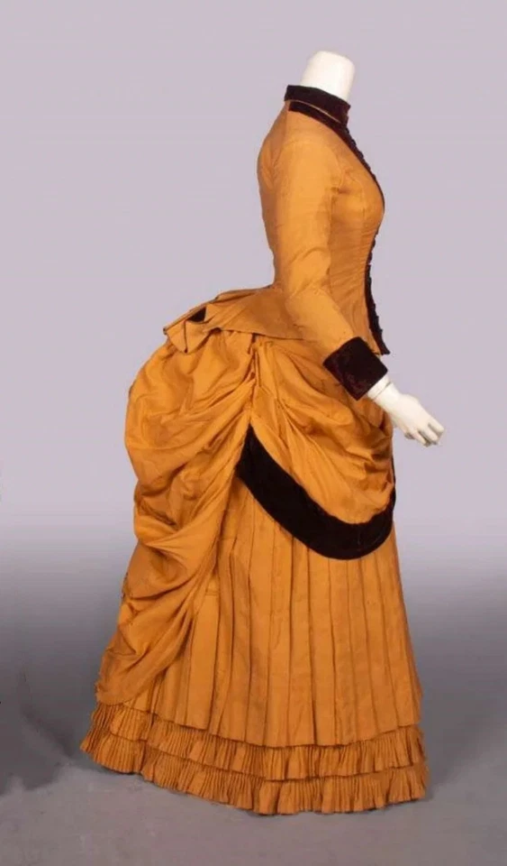 1880s Day Dress Victorian Edwardian Duchess Afternoon Walking Civil War Belle - Image 3 of 4