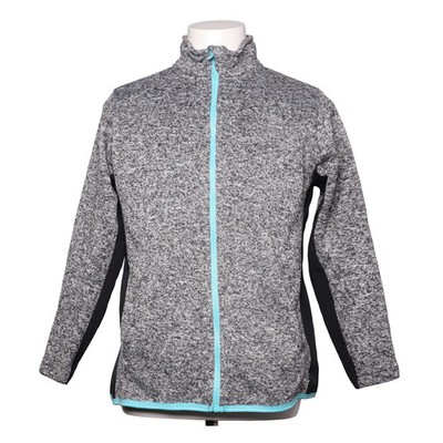 White Passage, Fleecejacke, Herren, Größe: 44/46, Grau/Schwarz/Türkis #063