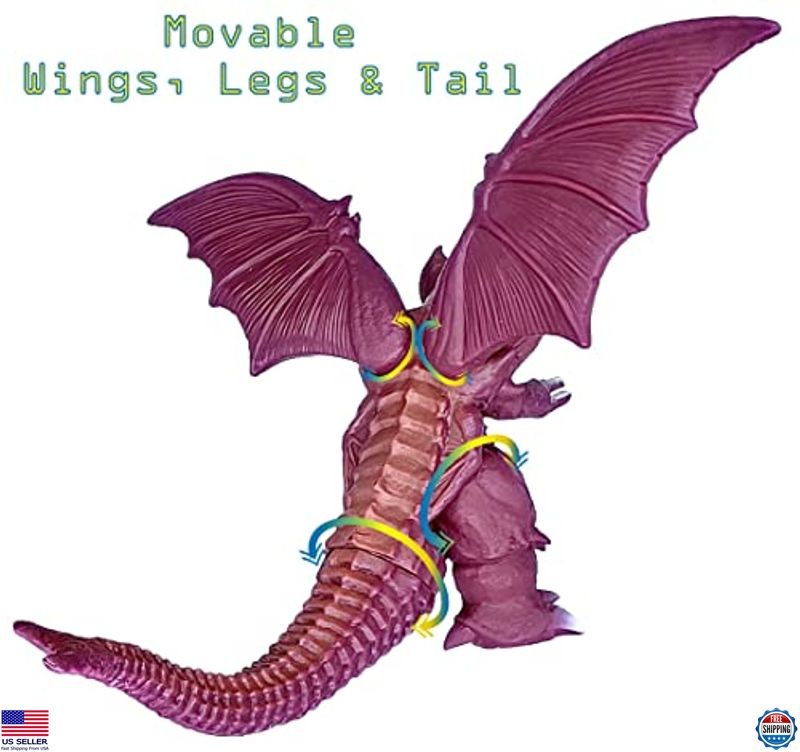 Destroyah vs Godzilla Action Figures, Movable Joints, Soft Vinyl, Travel Bag