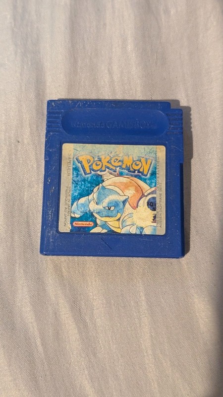 Pokemon Blue Gameboy Cartridge TESTED & WORKING - SAVES FILE