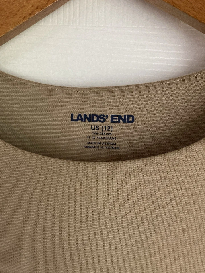 Jersey uniforme escolar Lands End caqui talla 12 Foto 3 de 3