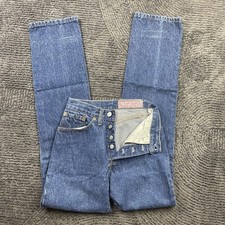 Vintage Levi  s 501 Button Fly Jeans 22x31 USA Made Mid Wash Red Tab 525 Stamp