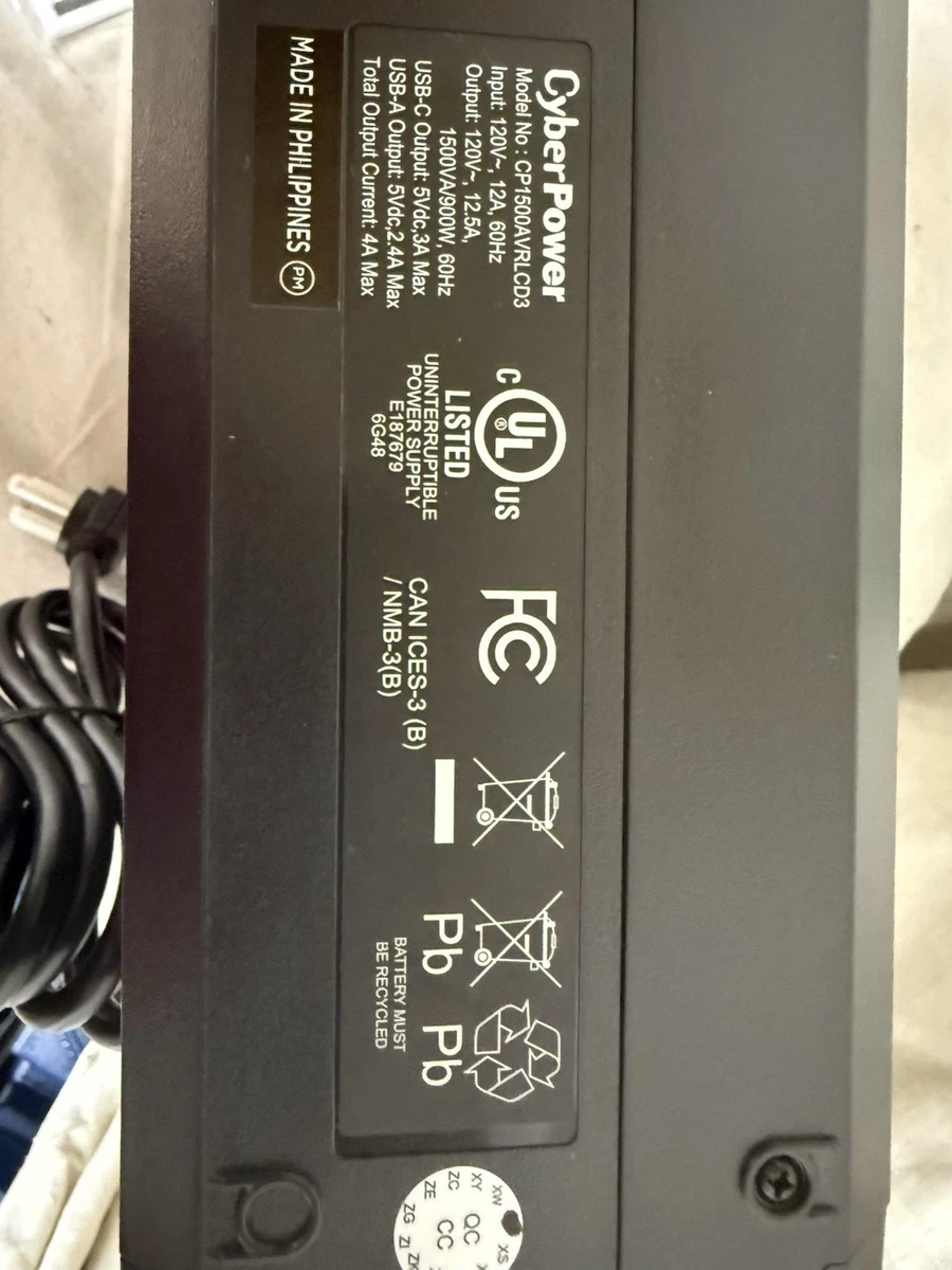 Cyber power CP1500AVRLCD3 Uninterruptible Power Supply