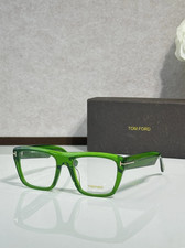 TOM FORD Green Transparent Square Eyeglasses Frame