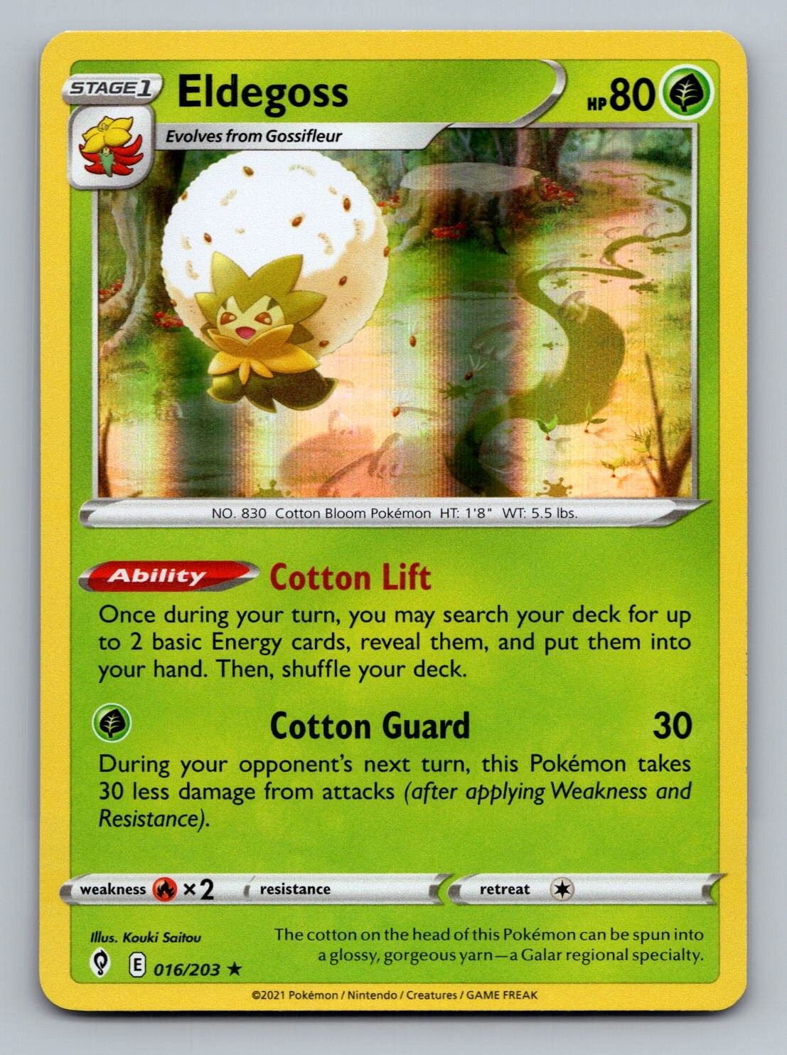 Eldegoss Promo Holo Deck Exclusives 016/203 LP