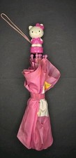 Vintage 2006 StarPoint Sanrio Hello Pink Kitty Kids Umbrella with Molded Handle
