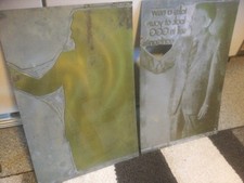 LotX2Antiq.SilverPlate MicroMetal Engraving 20"Hughes&Hatcher Suit Advertise 9lb