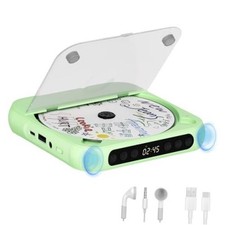 Portable CD Player with Bluetooth, Rechargeable CD Player for Home/Car, Built