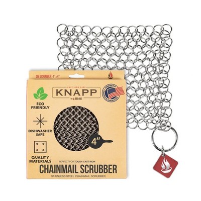 Knapp Made Original 4 Cast Iron Scrubber Chainmail Scrubber For Cast Iron Pans