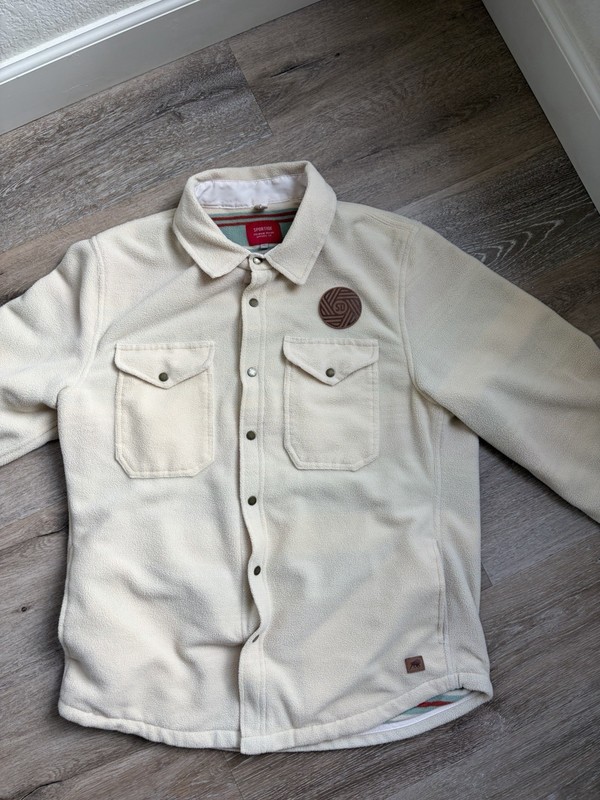 SDFC XL Sportiqe Unisex High Country Reeves Full-Button Long Sleeve Shirt Cream