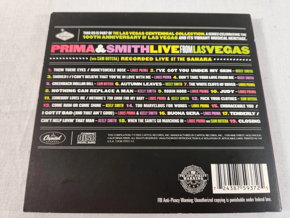 Louis Prima - Wild Cool and Swingin + Live from Las Vegas Lounge Swing Jazz CDs Foto 4 de 4