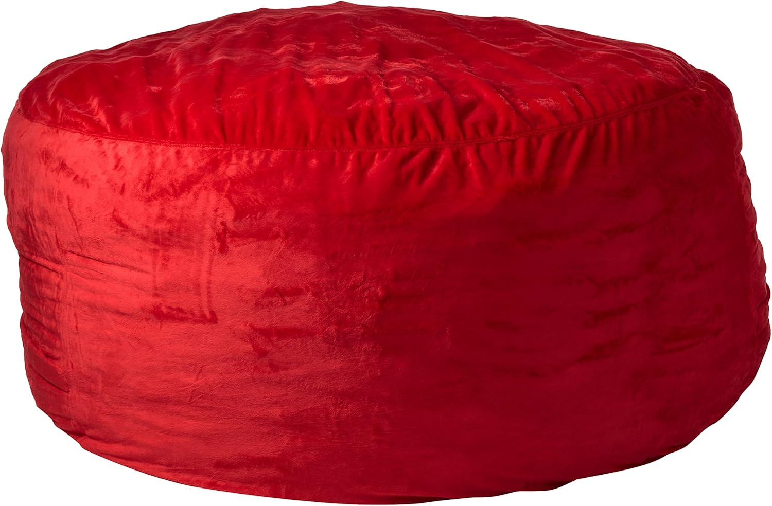 Red Ultrafur 6-Foot Bean Bag Chair Cover - Cozy & Stylish Comfort