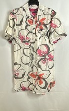 Isaac Mizrahi New York Women's Floral Tunic Shirt Dress Button Up NWT Sz M