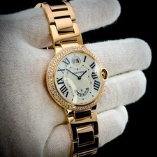 CARTIER BALLON BLEU DUAL TIME 38MM 18K ROSE GOLD DIAMOND WATCH W6920035 5