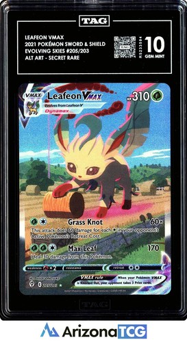 Leafeon VMAX graded TAG 10 for sale on eBay