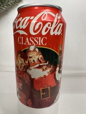 Coca Cola Classic 1995 Holiday Edition Santa Claus Soda Can Collector Empty Open