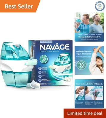 Essential Nasal Irrigation System with Nose Cleaner & 30 Salt Pods - Fast Relief