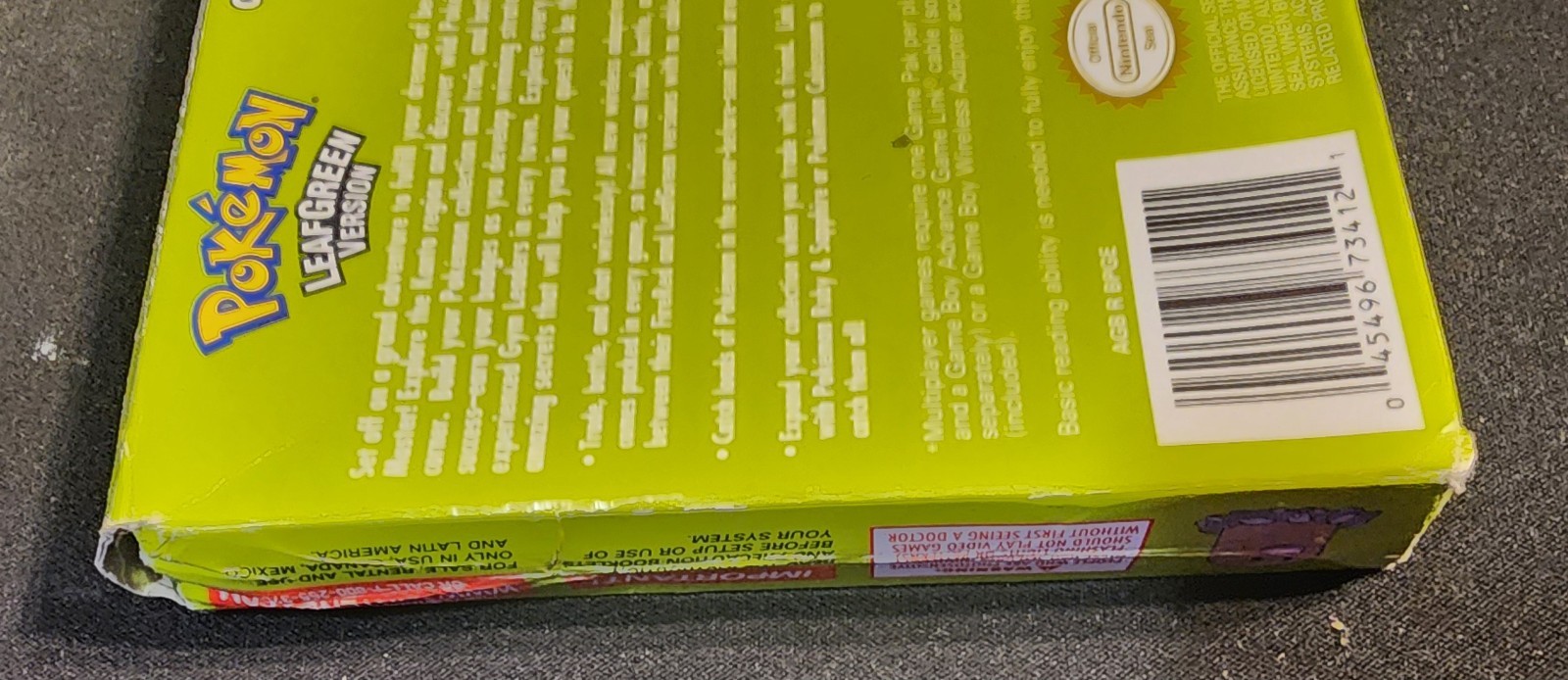 Pokemon: Leaf Green Version CIB with Adapter and Manuels