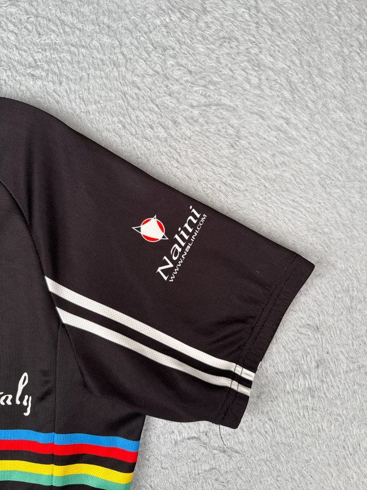 Nalini Cycling Jersey Adult Large Black Full Zip Short Sleeve Made In Italy Poly - Image 2 of 4