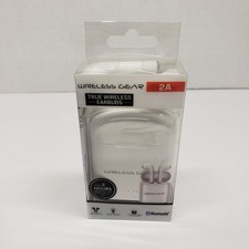 Wireless Gear True Wireless Bluetooth Earbuds WHITE Hands Free With Case