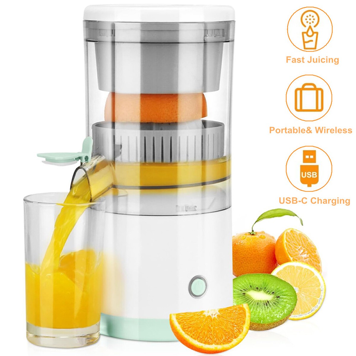 Rechargeable Electric Juicer Fruit Blender Juice Extractor Citrus Machine New