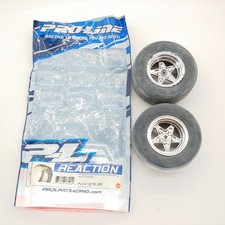 2x Proline Reaction Lp Sc Belted Drag Rear Tires 10170 On All-star Wheels 12mm 2x Proline Reaction Lp Sc Belted Drag Rear Tires 10170 On All-star Wheels 12mm