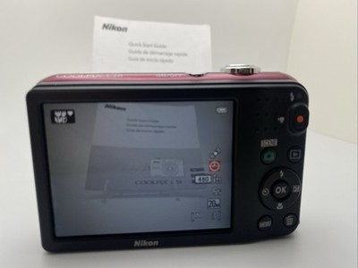 Nikon COOLPIX L28 20.1MP Digital Camera Red 5x Zoom -Broken