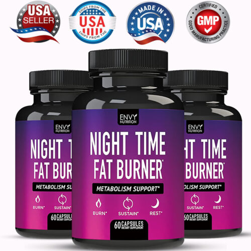Envy Nutrition Night Time Fat Burner - for Weight Loss, Detox, White Kidney Bean