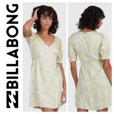 BNWT BILLABONG TEMPEST WRAP DRESS (SMALL/8) RRP $89.99 NEW SEASON (LEMON LIME)
