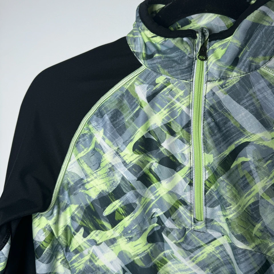 Pullover Obermeyer Juvenil Grande Cuarto Cremallera Capa Base Verde Esquí Snowboard Foto 3 de 4