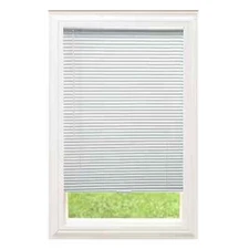 1 x 23"W x 72"L White Cordless Room Darkening 1" Window / Door Vinyl Mini Blinds