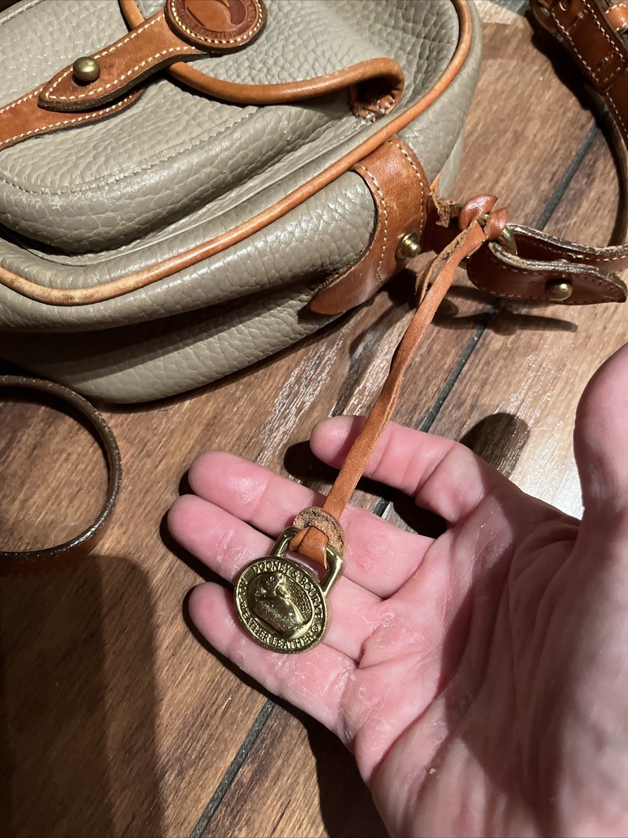Vintage Dooney & Bourke Small Explorer Bag in Wheat and British Tan View 5