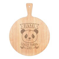 Beware VerrüCkte Panda MäDchen Pizza Brett Paddel Holz Lustig Tiere