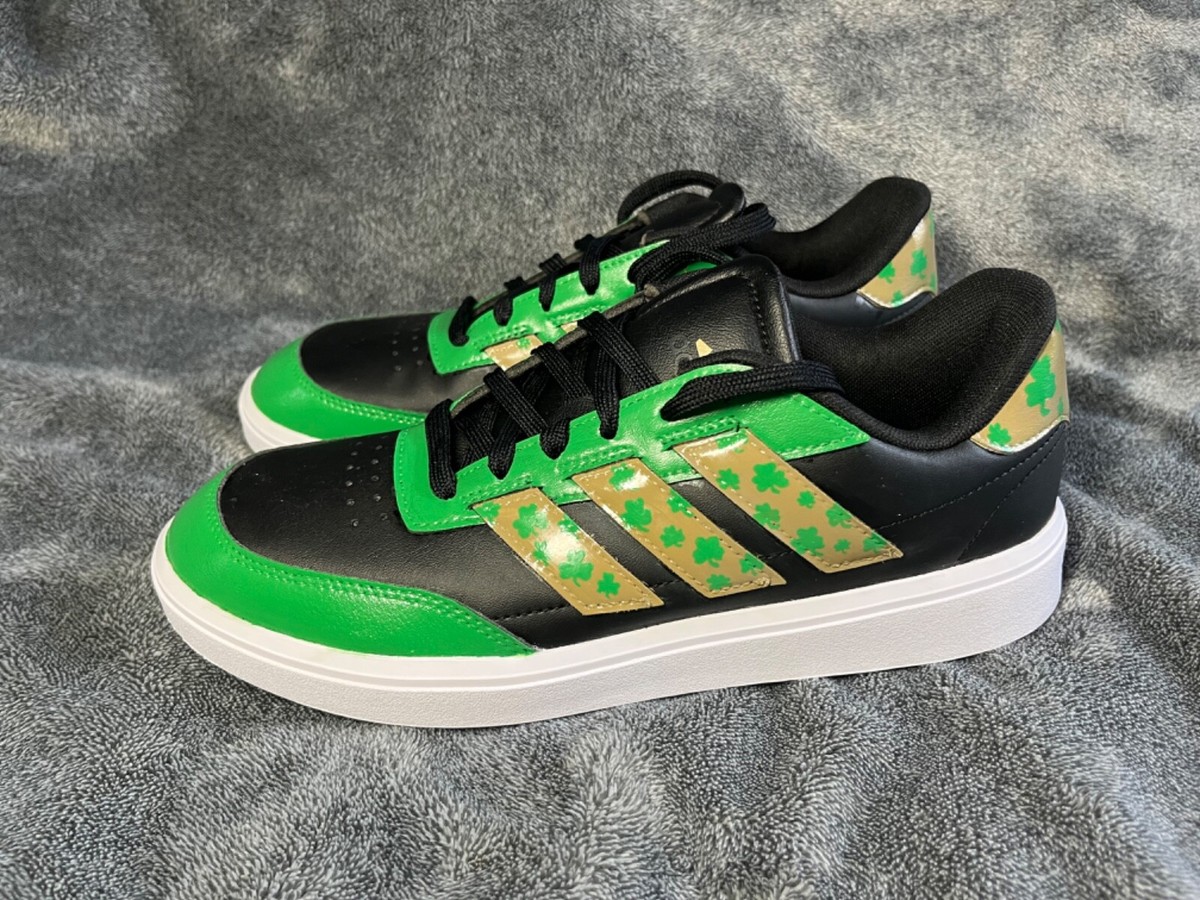 Custom Adidas Shoes Celtics Irish Boston Green Tan Black with