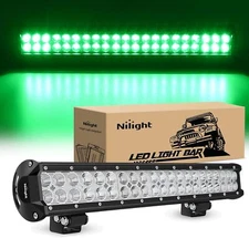 Nilight LED Light Bar 20 Inch 126W Spot Flood Combo Green Beam Off Road Lights