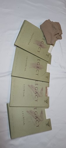 4 NIP Legacy Legwear QVC Shapewear Pantyhose Stockings Briefs Size C Nude