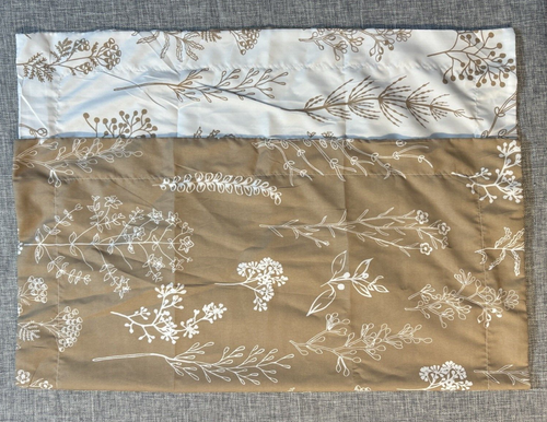 2 Standard Light Taupe Soft Reversible Botanical Flower Pillow Shams By Bedsure - Picture 8 of 9
