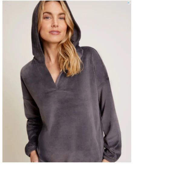 Barefoot Dreams NWT LuxeChic® Hoodie in Carbon Gray Size Small