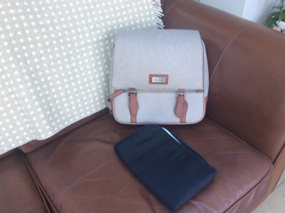 silver cross wave changing bag linen