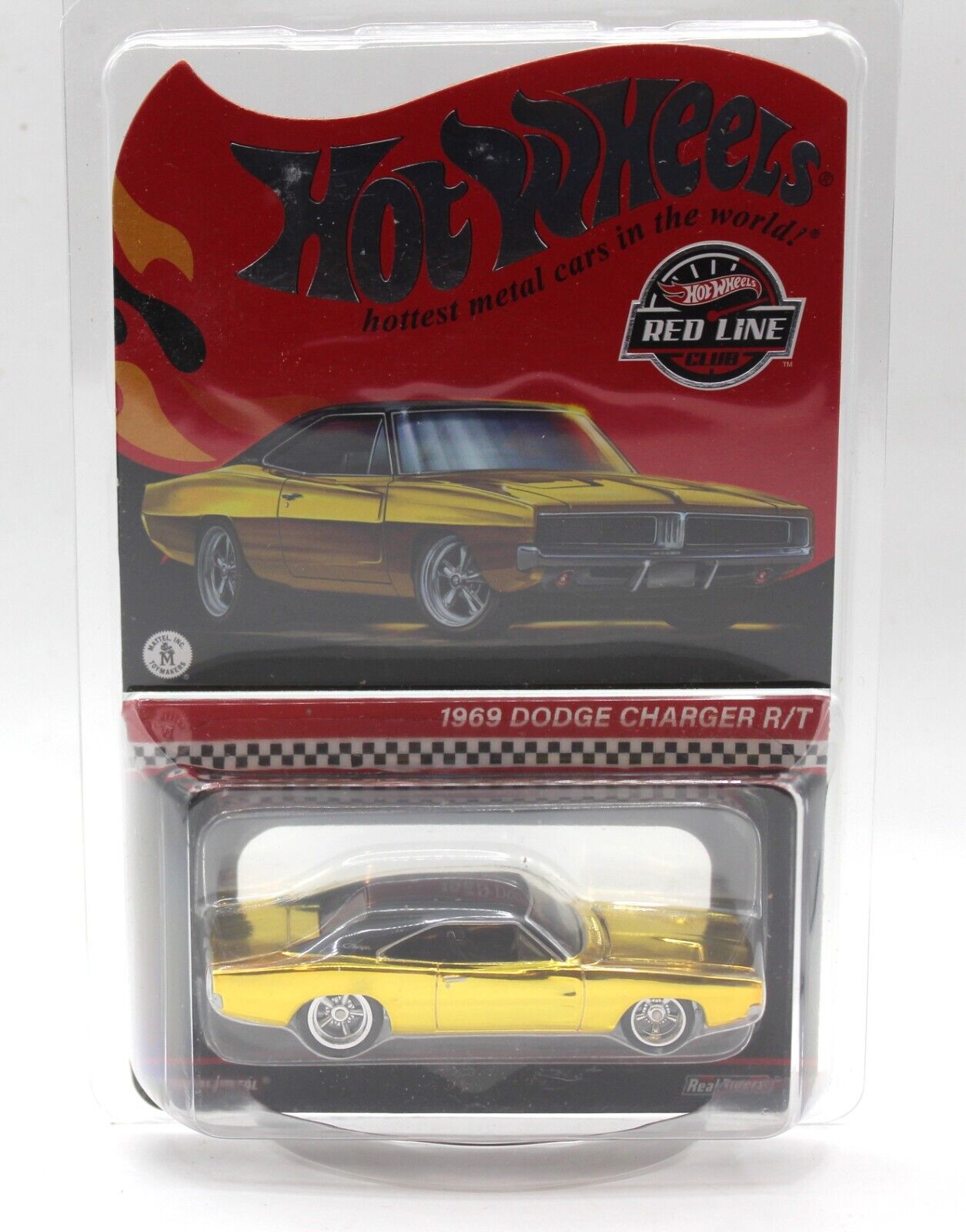 Hot Wheels HNL23 1:64 Red Line Club RLC Exclusive 1969 Dodge Charger R/T Yellow