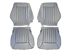 FIts Mercedes-Benz W201 1982-89 190E Front Seat Covers Made From GREY LEATHER